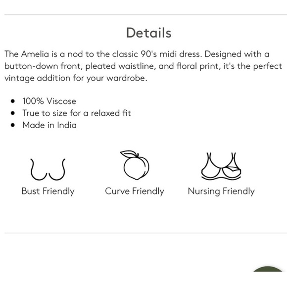 Able Amelia Button Front Dress Green Floral Print Size XXL - Picture 12 of 12